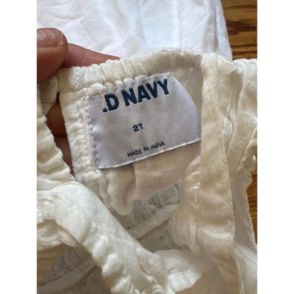 Old Navy Dress Kids White Boho Embroidered‎ Eyelet Lace SIZE 2T